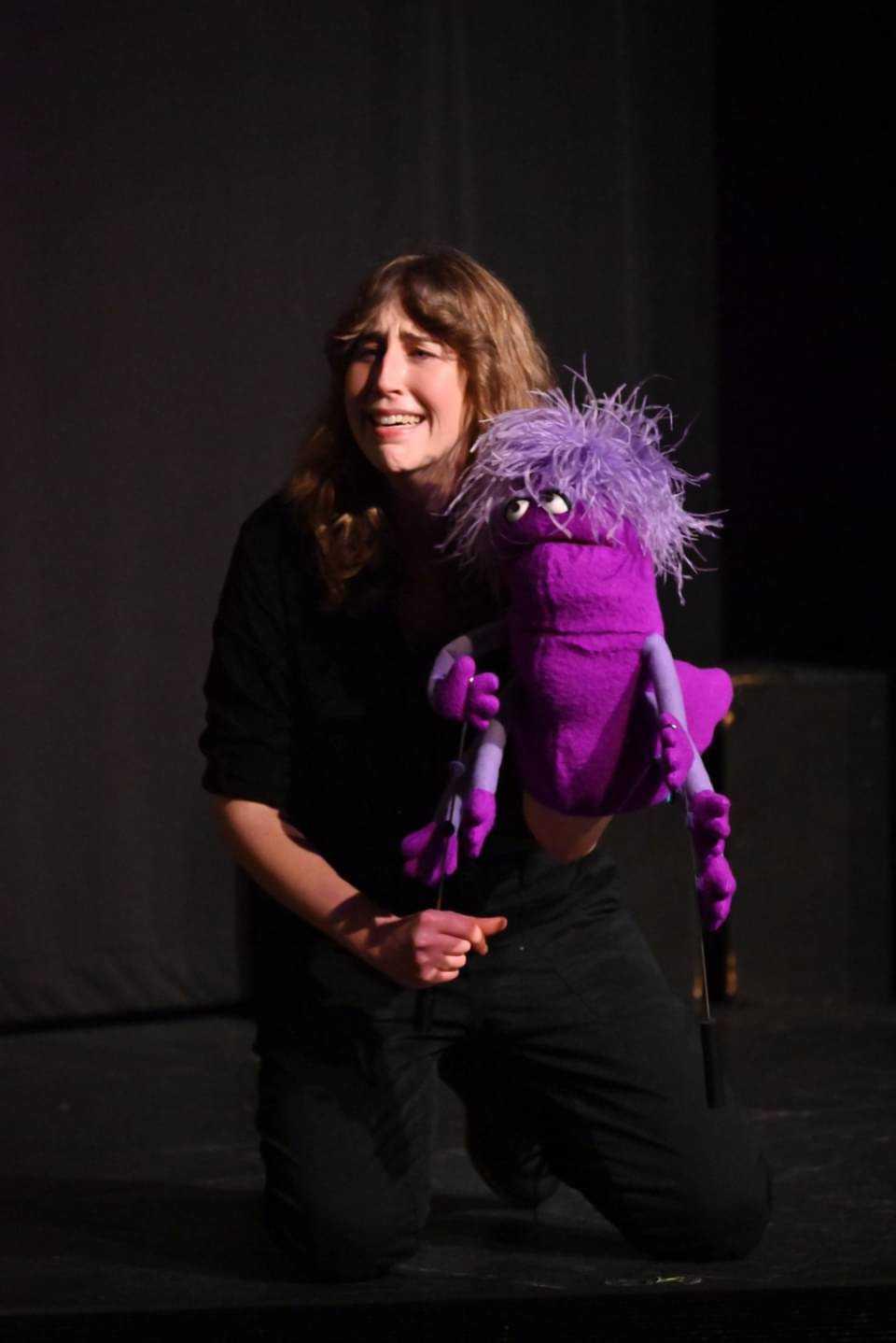 Kat's puppet Vern looks distraught in No Strings Attached